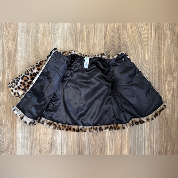 Little Me Jacket Infant Girls' 18 Months Soft Faux Fur Leopard Print Dress Coat - Picture 4 of 5